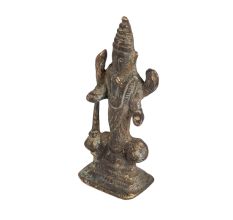 Vintage Brass Statue of Lord Vishnu for Pooja