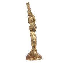 Small Brass Lord Vishnu Statue for Worship