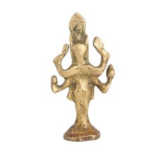 Small Brass Lord Vishnu Statue for Worship