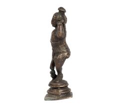 Brass Lord Krishna Dancing Statue in Antique Finish