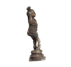 Brass Lord Krishna Dancing Statue in Antique Finish