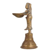 Vintage Deeplakshmi Statue with Bell for DÃ©cor