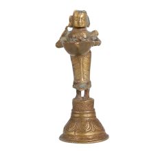 Vintage Deeplakshmi Statue with Bell for DÃ©cor