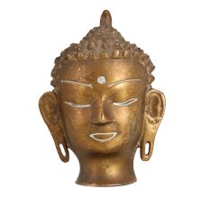 Small Brass Lord Buddha Head Statue