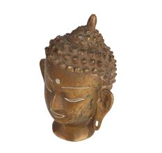 Small Brass Lord Buddha Head Statue