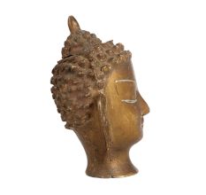Small Brass Lord Buddha Head Statue