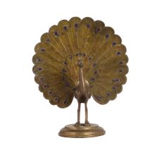 Brass Dancing Peacock Statue for Decoration