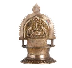Indian Brass Gajalakshmi Oil Lamp for Pooja