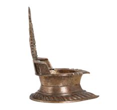 Indian Brass Gajalakshmi Oil Lamp for Pooja