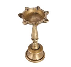 Sturdy Brass 7 Jyots Lamp for Pooja