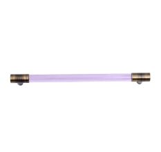 Clear Pink Cylinder Glass Door Handles