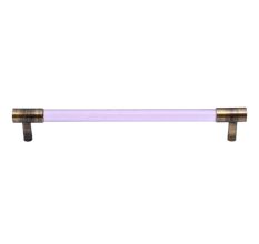 Clear Pink Cylinder Glass Door Handles