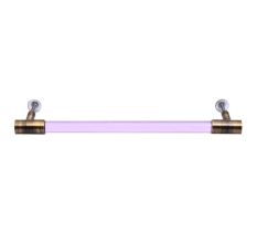 Clear Pink Cylinder Glass Door Handles