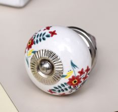 Ceramic Multicolor Floral Pattern Cabinet Knobs