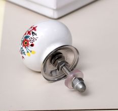 Ceramic Multicolor Floral Pattern Cabinet Knobs