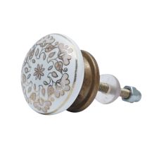Pink Golden Floral Cabinet Knobs for Drawer