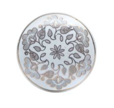 Grey Golden Floral Cabinet Knobs