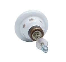 Grey Golden Floral Cupboard Knobs
