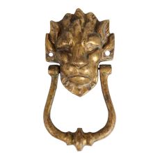 Vintage Used Door Knocker with Lion Face