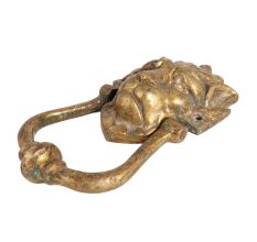 Vintage Used Door Knocker with Lion Face
