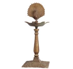 Beautiful Used Oil Lamp Made of Brass