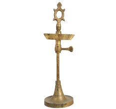 South Indian Brass Oil Lamp for Home Decor