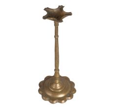 Traditional Brass Oil Lamp in South Indian Art