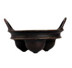 Elegant Black Cooking Pot from South India