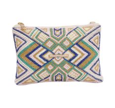 Multicolor Handcrafted Beaded Cotton Sling  Type Of Bag For Women 