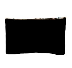 Black Beaded Cotton Sling Bag For Women With Bird Design 