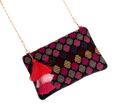 Multicolored Cotton Cross Body Mini Bags For Women