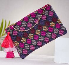 Multicolored Cotton Cross Body Mini Bags For Women