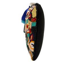 Abstact Design Beaded Cotton Clutch Bag for Women 