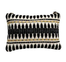 Black And White Abstract Cotton Crossbody Hand Bags For Women 