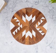 Brown and White Handcrafted Cake Stand for Dessert or Fruit