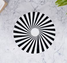Round Cake Stand in Black and White Colour