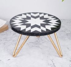 Black and White Cake Stand for Pastry, Fruit or Cakes