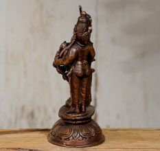 Handcrafted Lord Shiva and Goddess Parvati Copper Statue