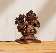 Copper Varaha with Lakshmi Statue for Worship