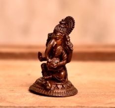 Handmade Copper Lord Ganesha Idol for Worship
