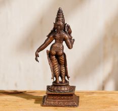 Traditional Copper Statue of Goddess Parvati