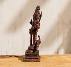 Lord Kartikeya Copper Statue for Worship