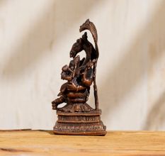 Handmade Indian Copper Lord Hayagreeva Statue for Decor