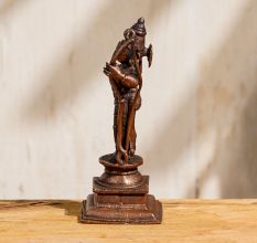 Handcrafted Lord Ram Copper Statue for Prayer Room