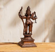 Handcrafted Lord Ram Copper Statue for Prayer Room