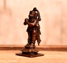 Antique Copper Lord Hanuman Statue for Worship