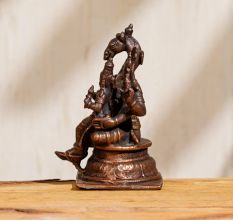 Indian Copper Statue of Lord Hayagriva for Worship