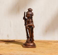 Indian Copper Udupi Krishna Statue for Decoration