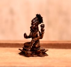 Handmade Goddess Dhana Lakshmi Copper Statue for Decoration