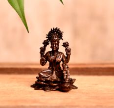 Handmade Goddess Dhana Lakshmi Copper Statue for Decoration
